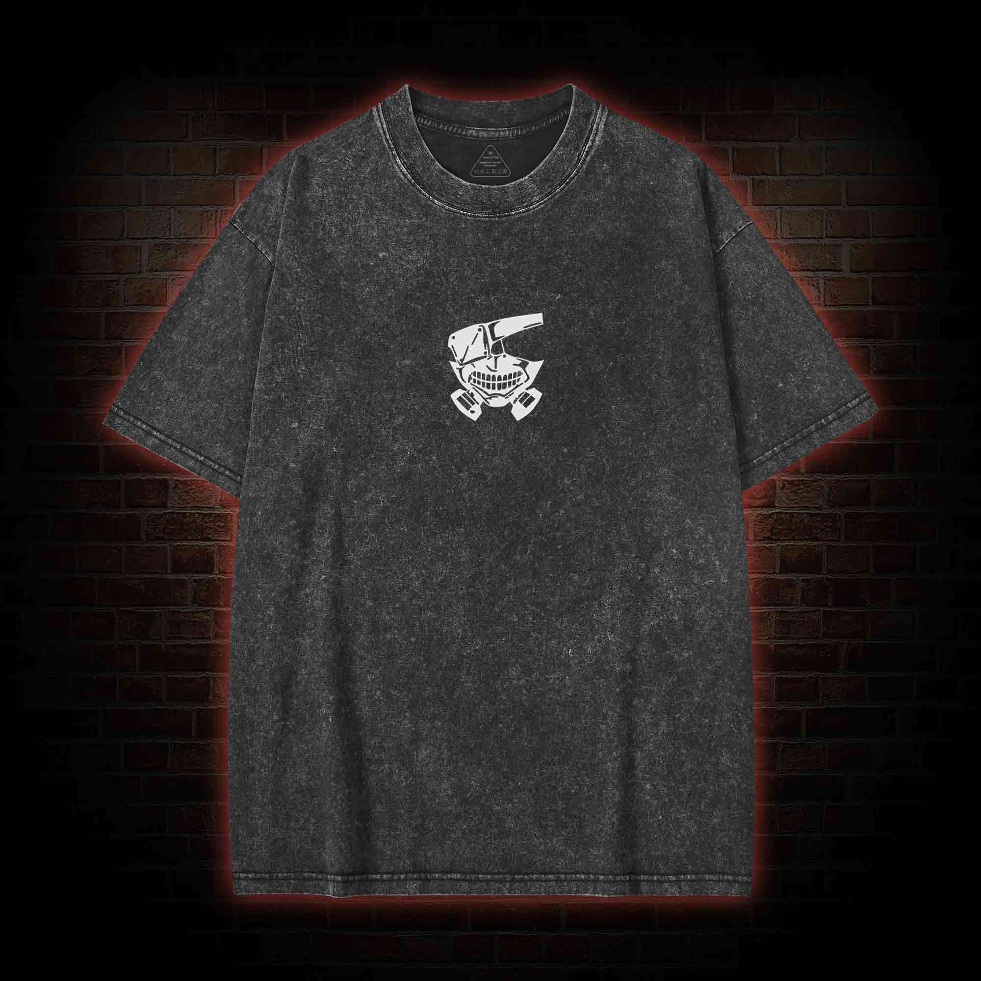 3305 Back Print Washed T-shirt