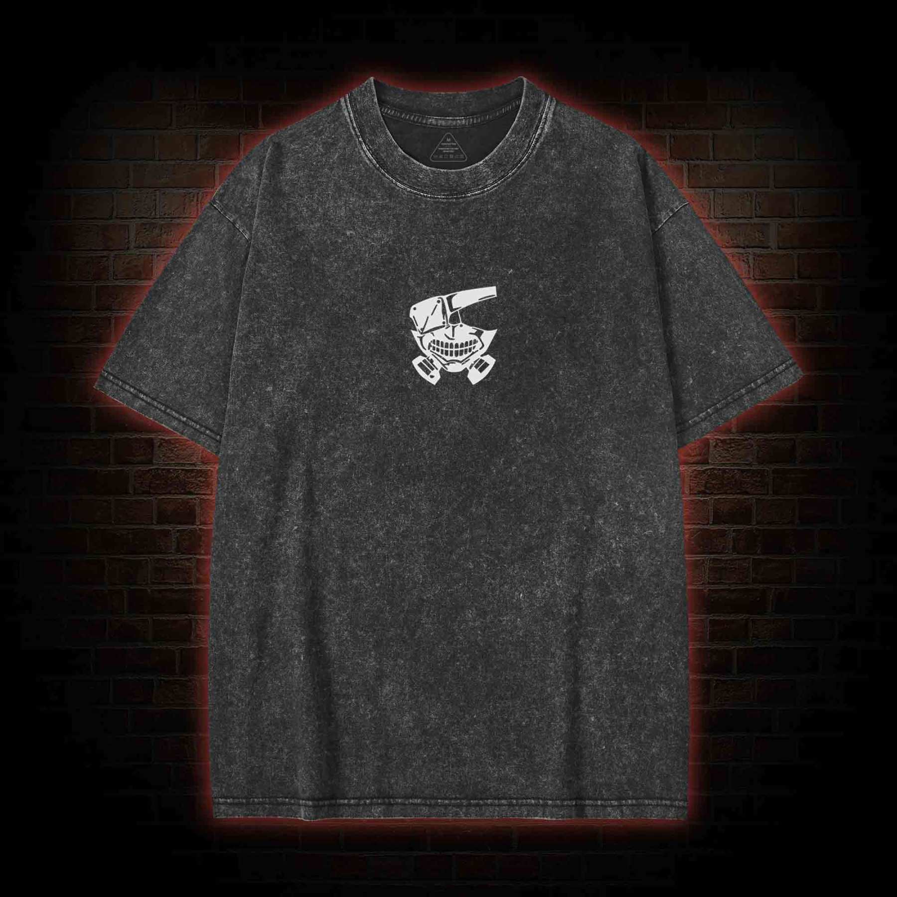 3305 Back Print Washed T-shirt