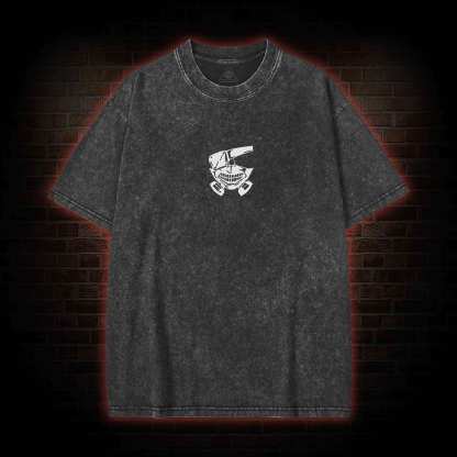 3305 Back Print Washed T-shirt