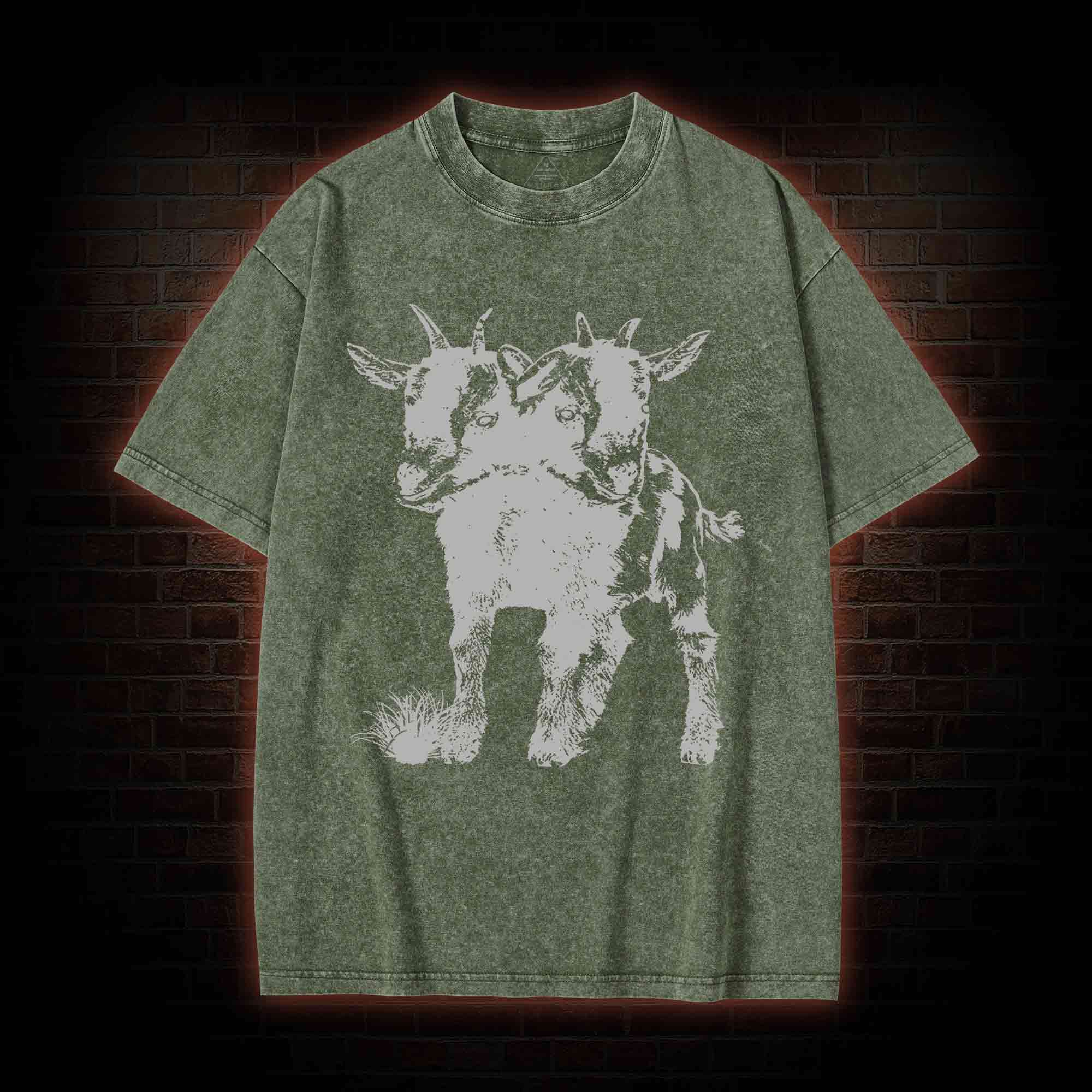 Two Headed Goat Washed T-shirt