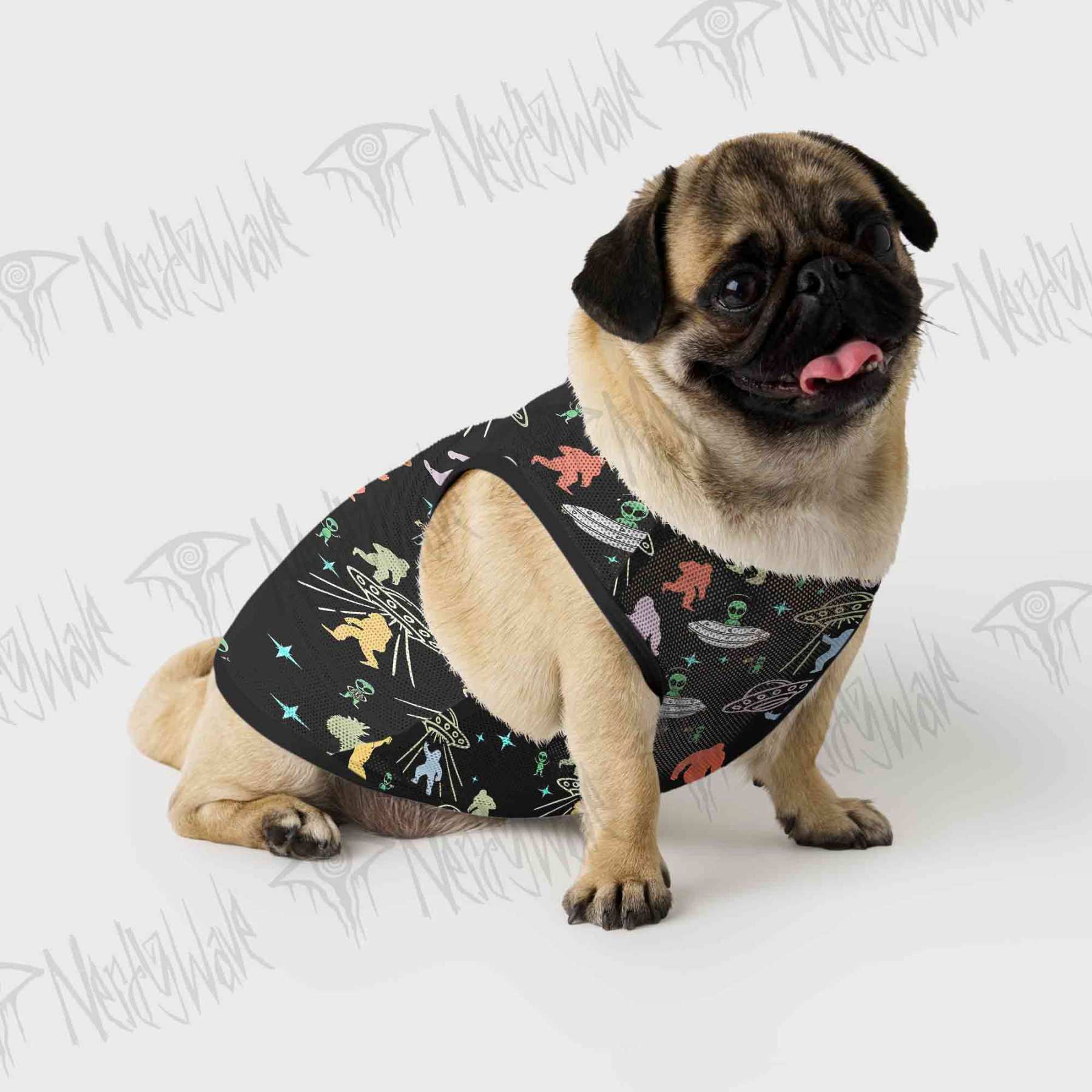 Bigfoot and Alien Party Pet Jersey