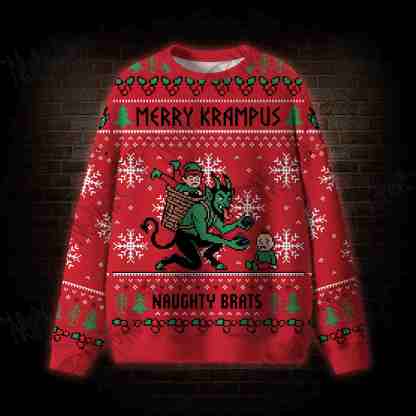 Merry Krampus Brats Ugly Sweatshirts