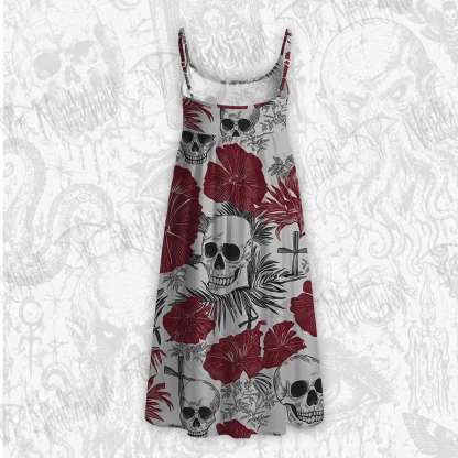 Poppy and Skull Strap Midi Sundress