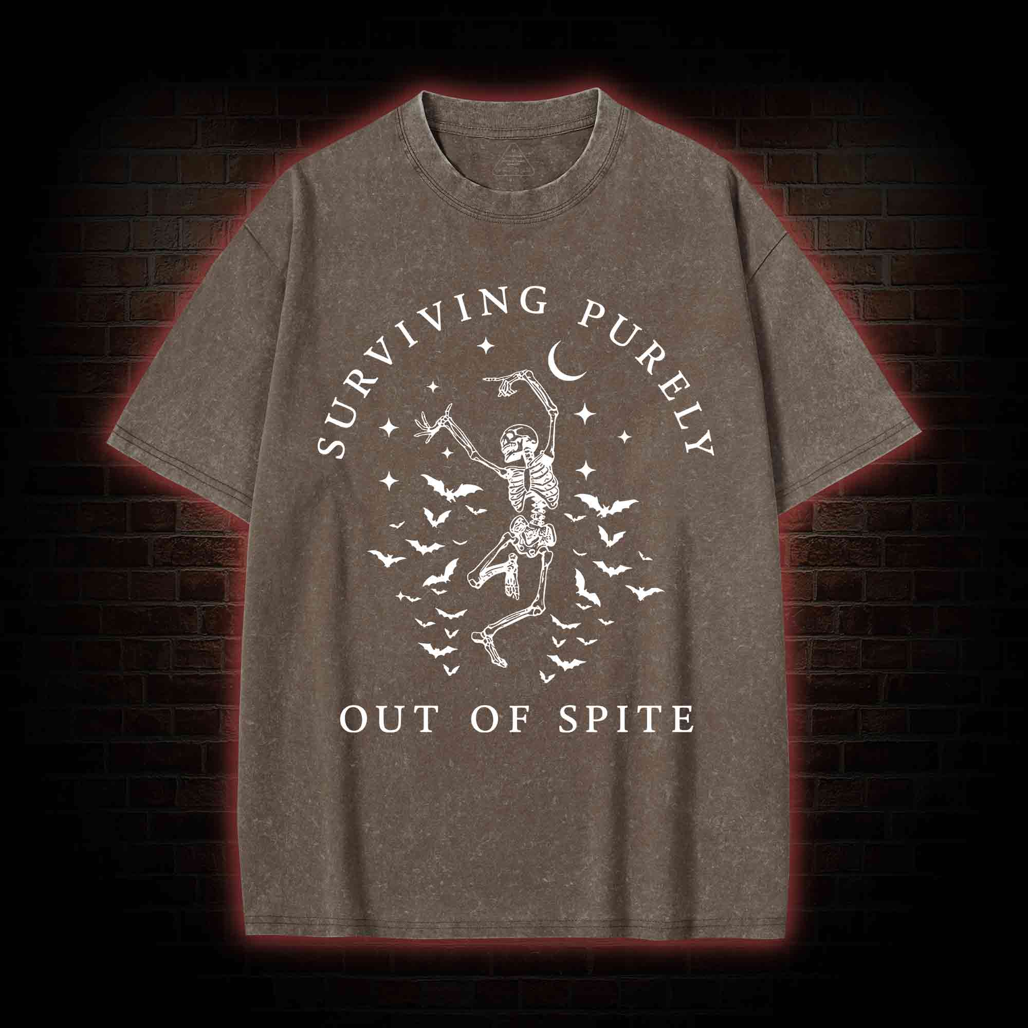 Surviving Purely Out Of Spite Washed T-shirt