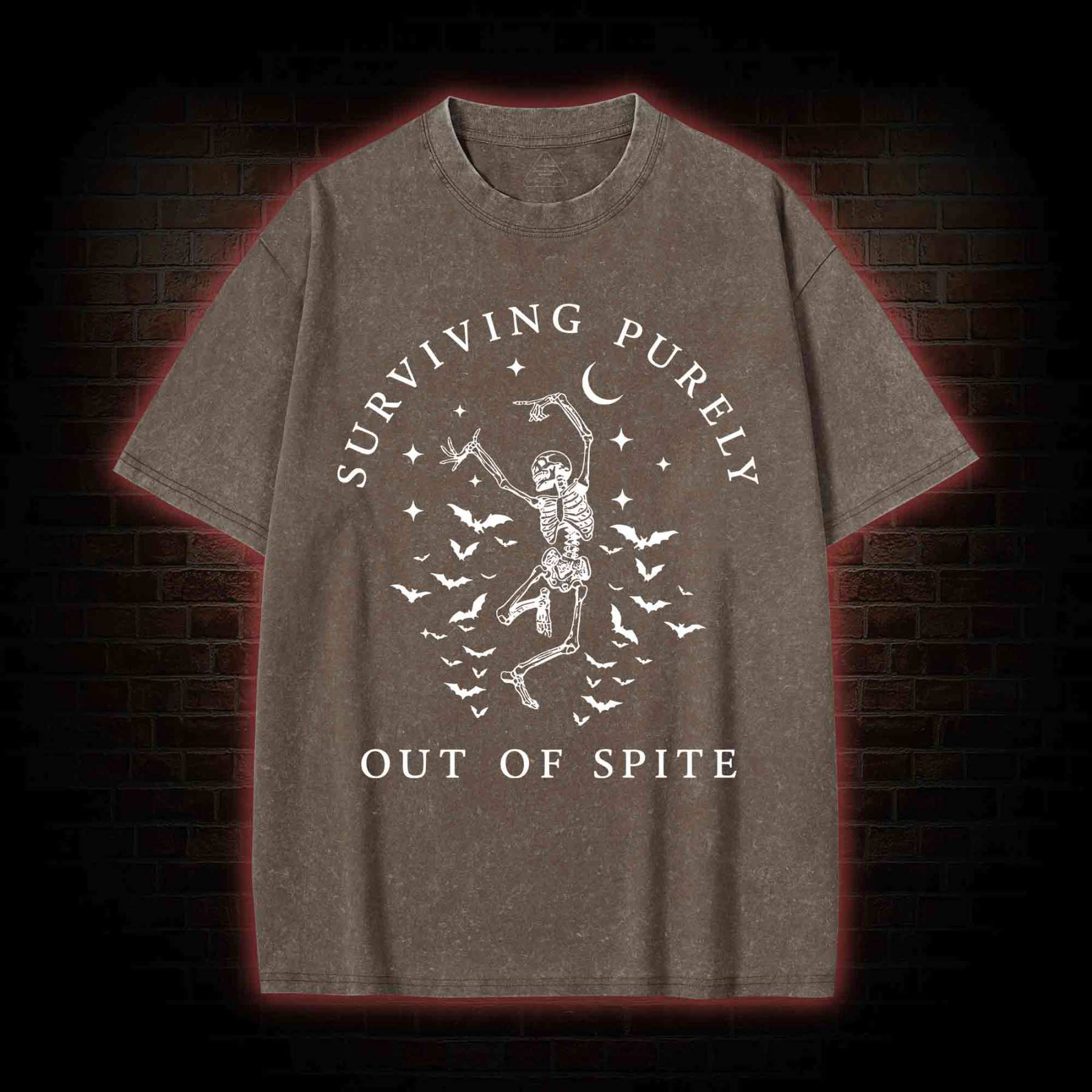 Surviving Purely Out Of Spite Washed T-shirt