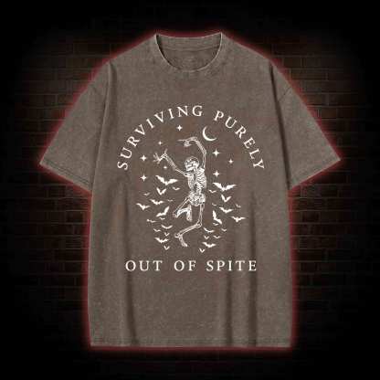 Surviving Purely Out Of Spite Washed T-shirt