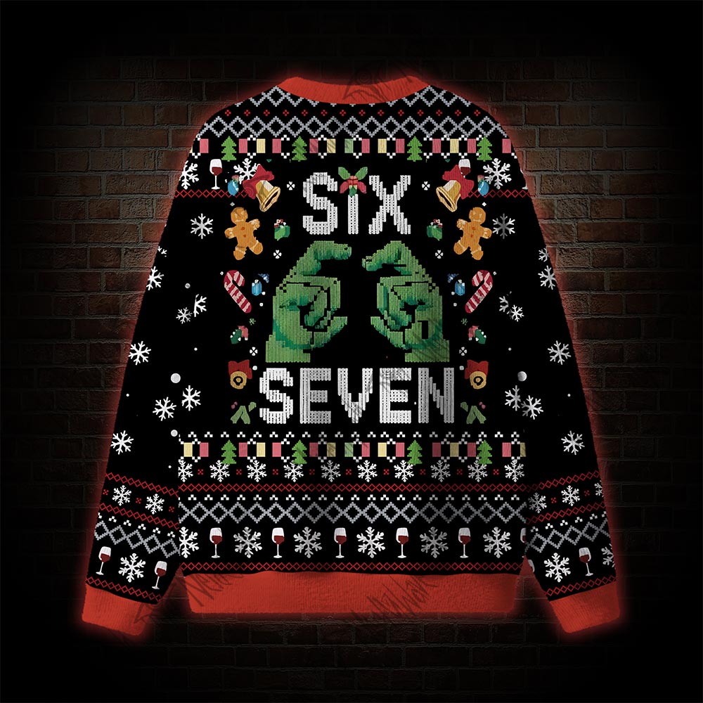 Six Seven Meme Ugly Sweatshirts