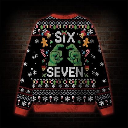 Six Seven Meme Ugly Sweatshirts