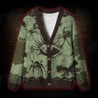 Sage Spider Lace Cardigan Sweater