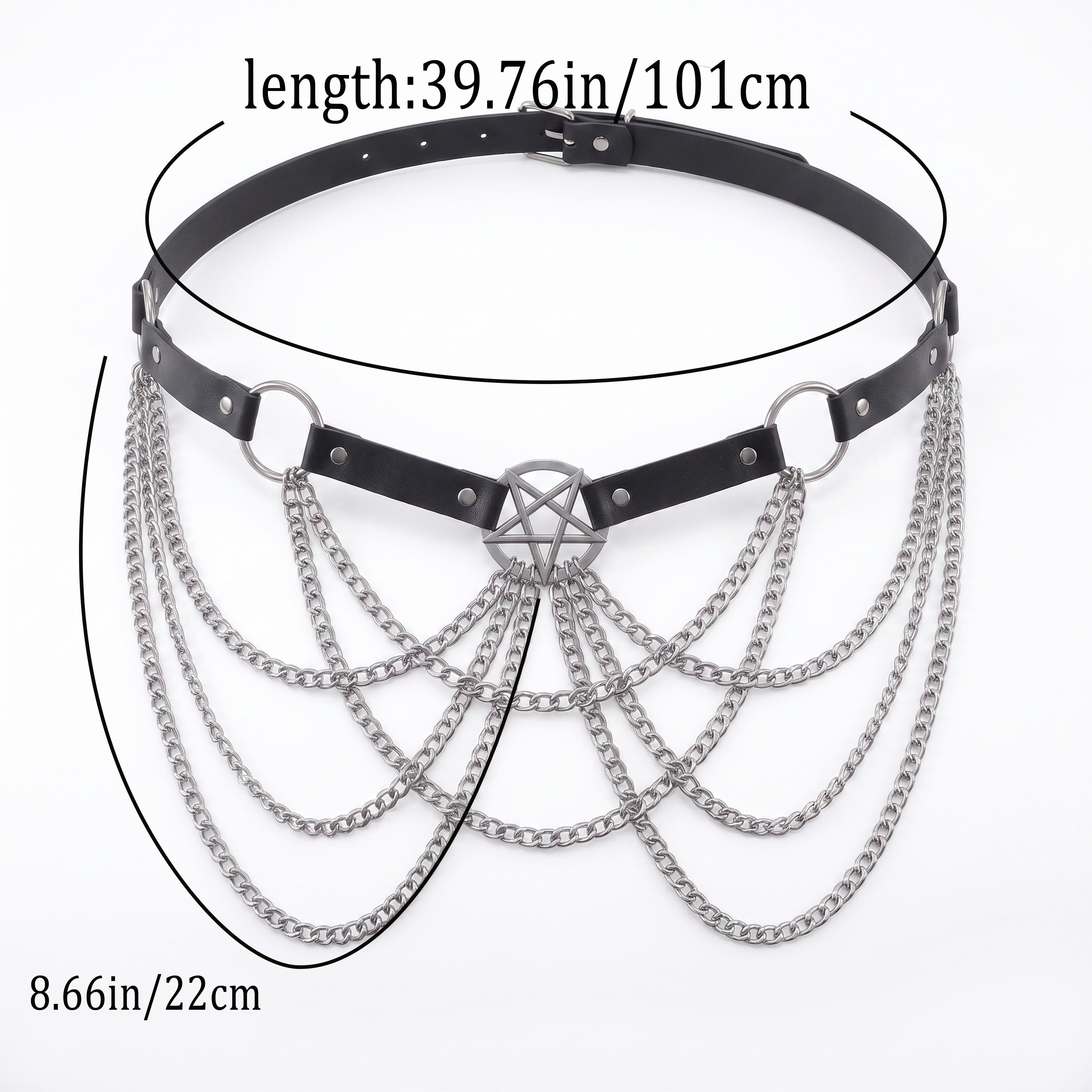 Fashion PU Leather Waist Chain Belt
