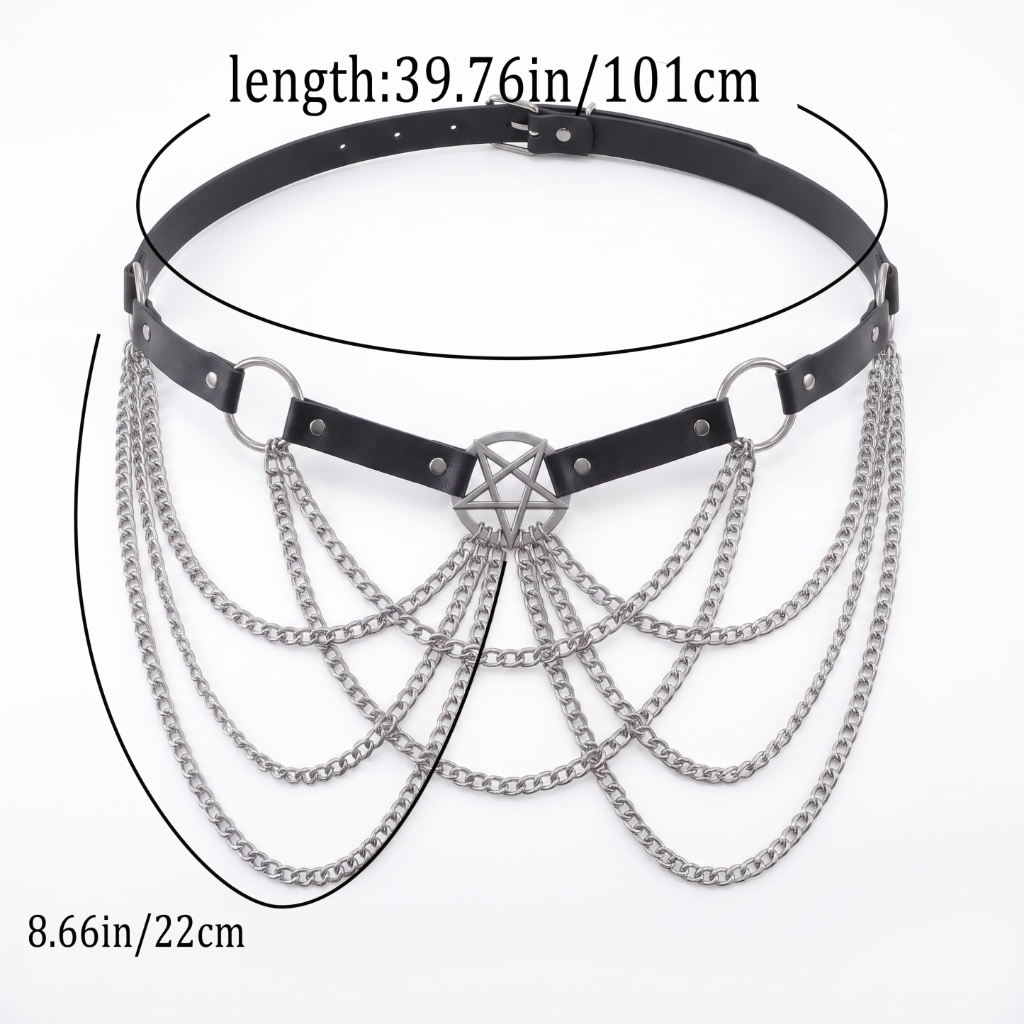 Fashion PU Leather Waist Chain Belt