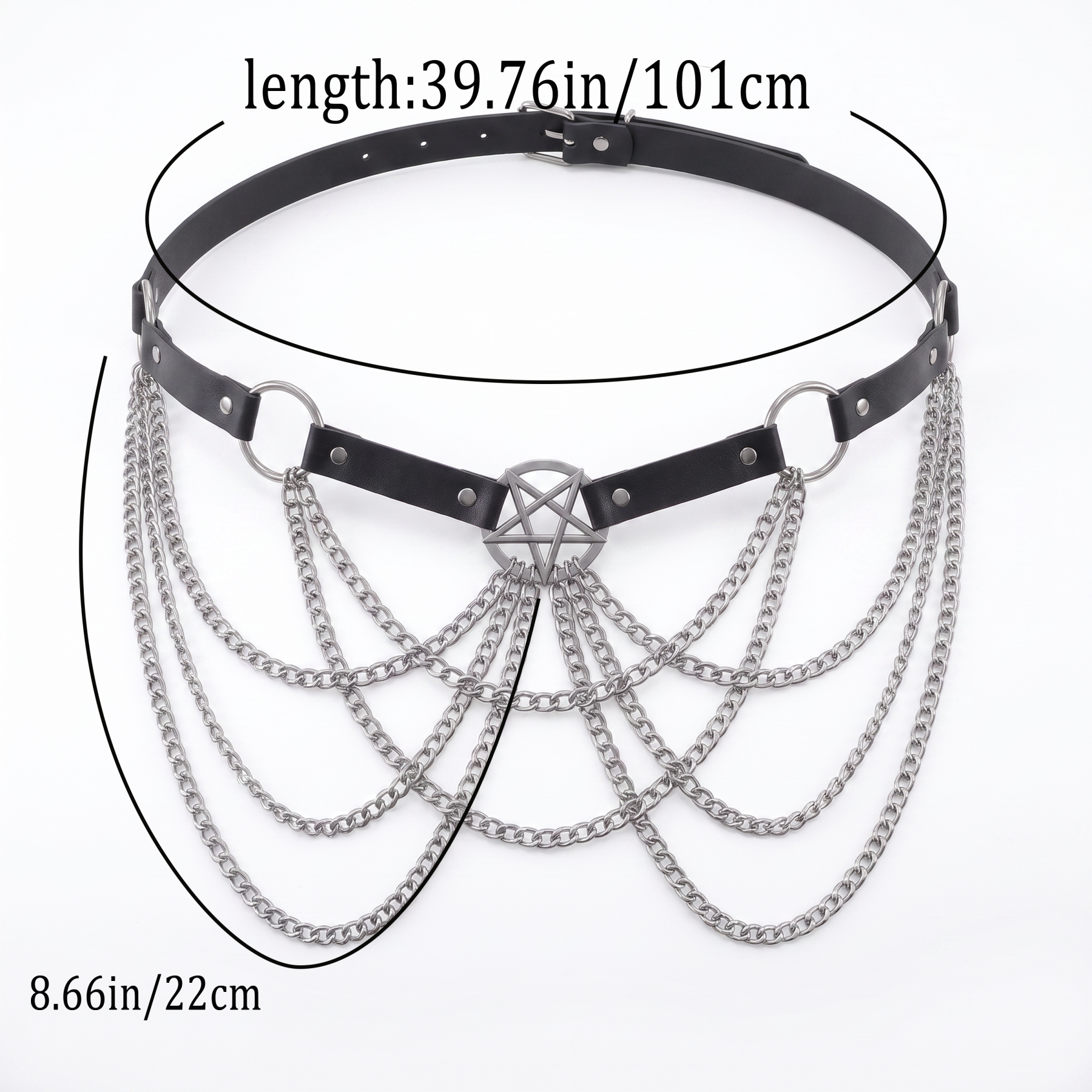 Fashion PU Leather Waist Chain Belt