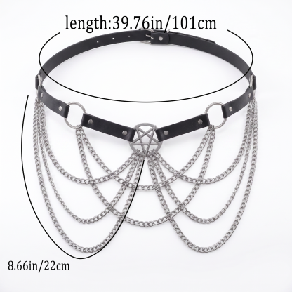 Fashion PU Leather Waist Chain Belt
