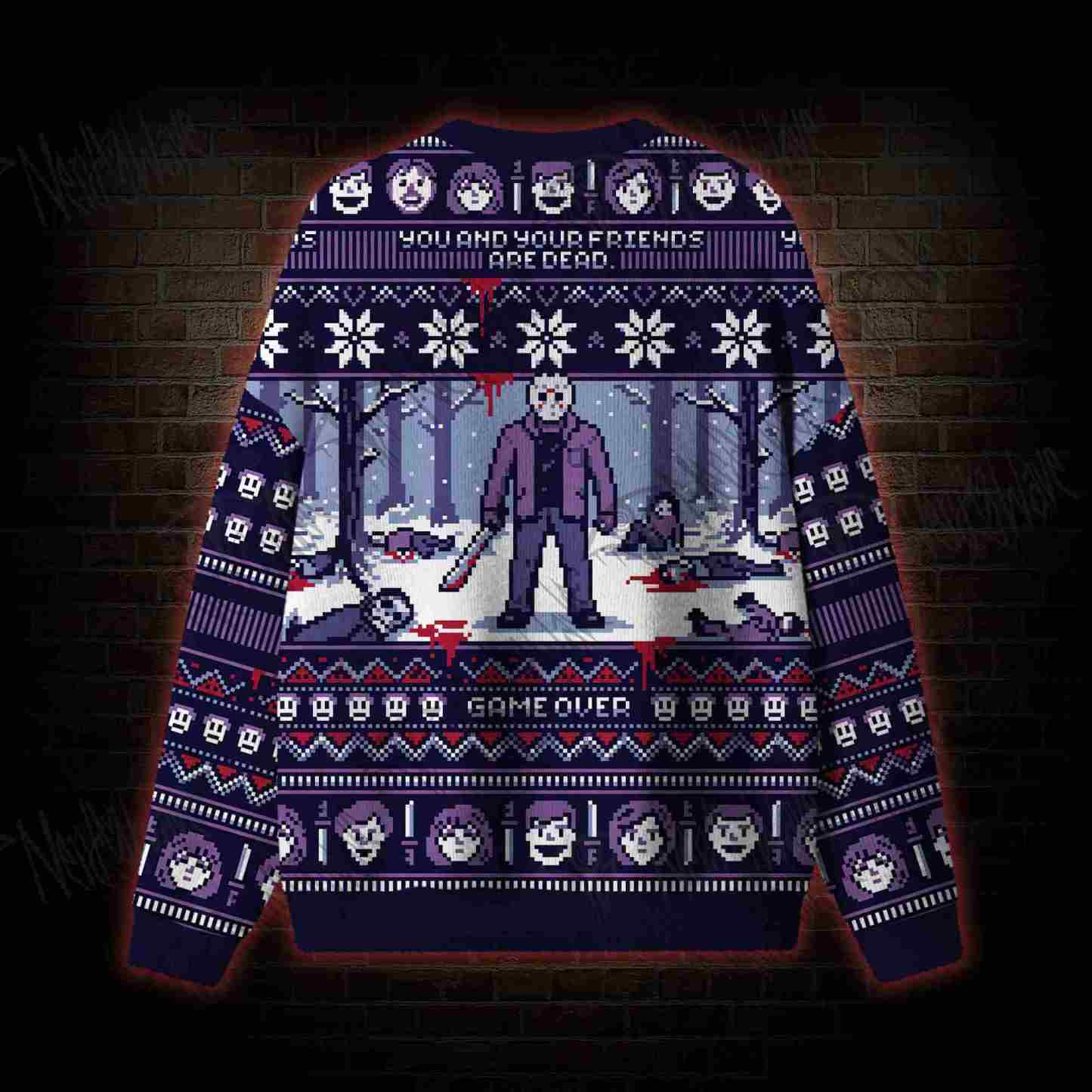 Winter Game Over Ugly Sweatshirts