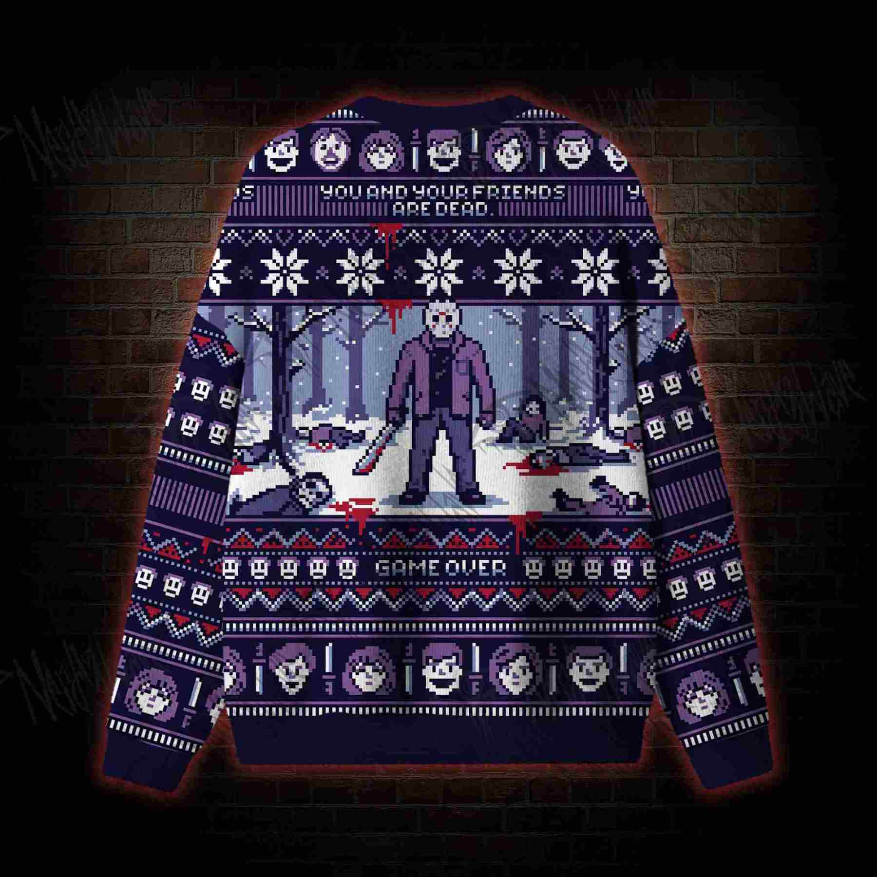 Winter Game Over Ugly Sweatshirts