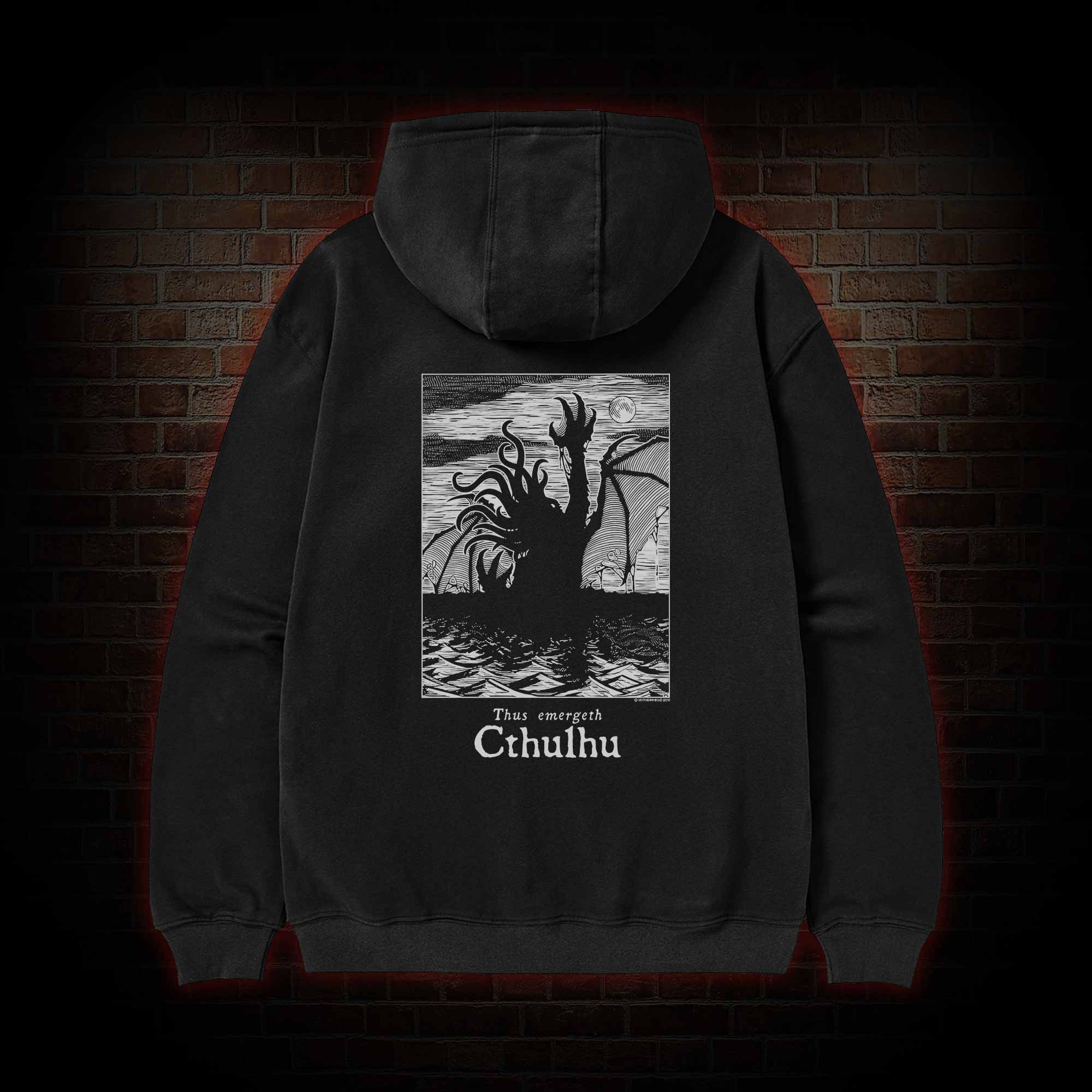 Thus Emergeth Cthulhu Zipper Hoodie