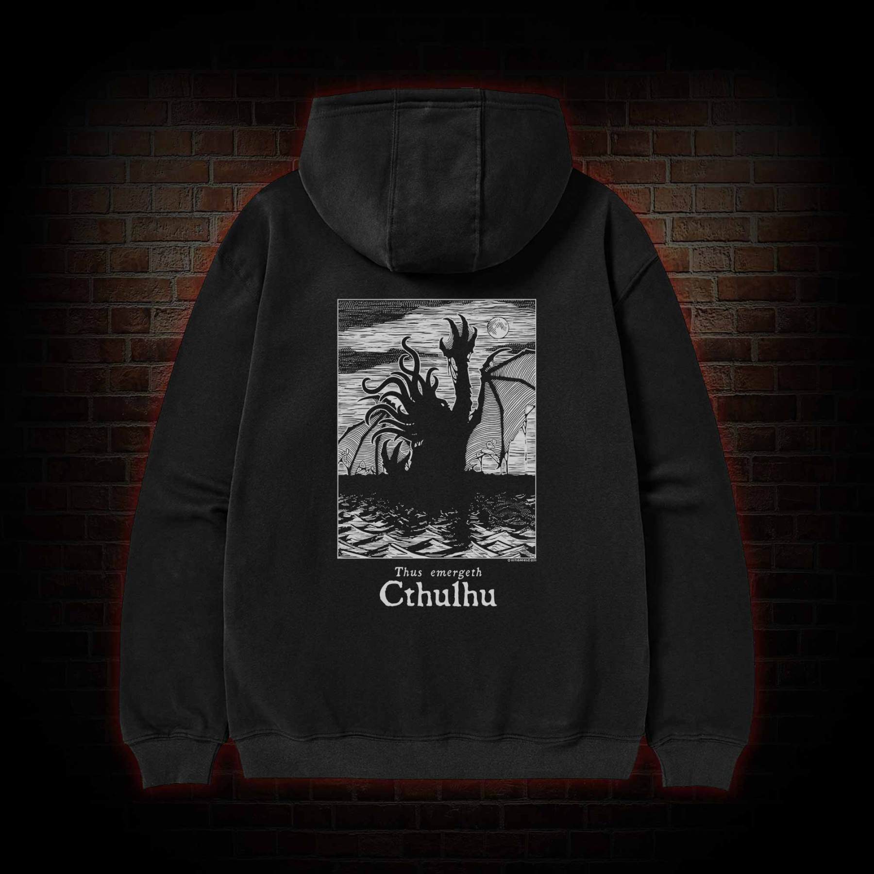 Thus Emergeth Cthulhu Zipper Hoodie