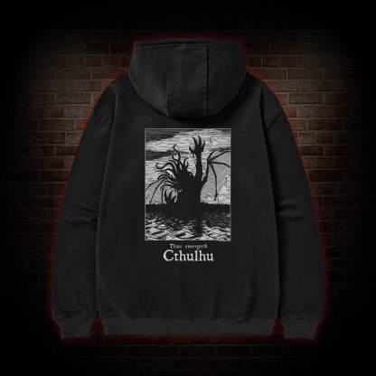 Thus Emergeth Cthulhu Zipper Hoodie