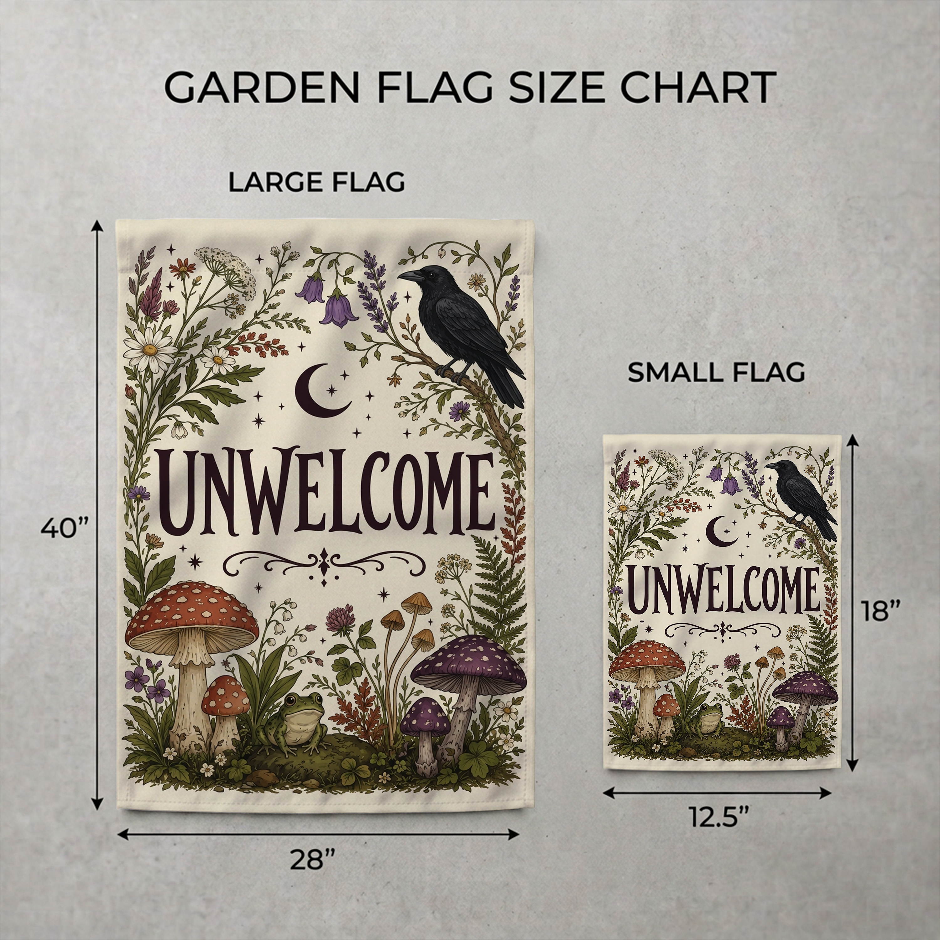 Unwelcome Funny Garden Flag