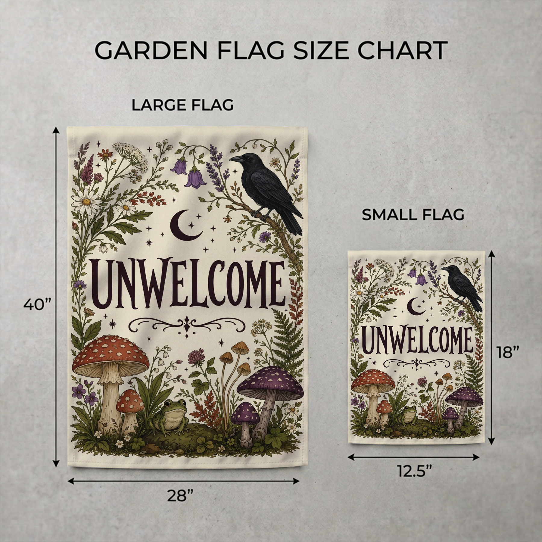 Unwelcome Funny Garden Flag