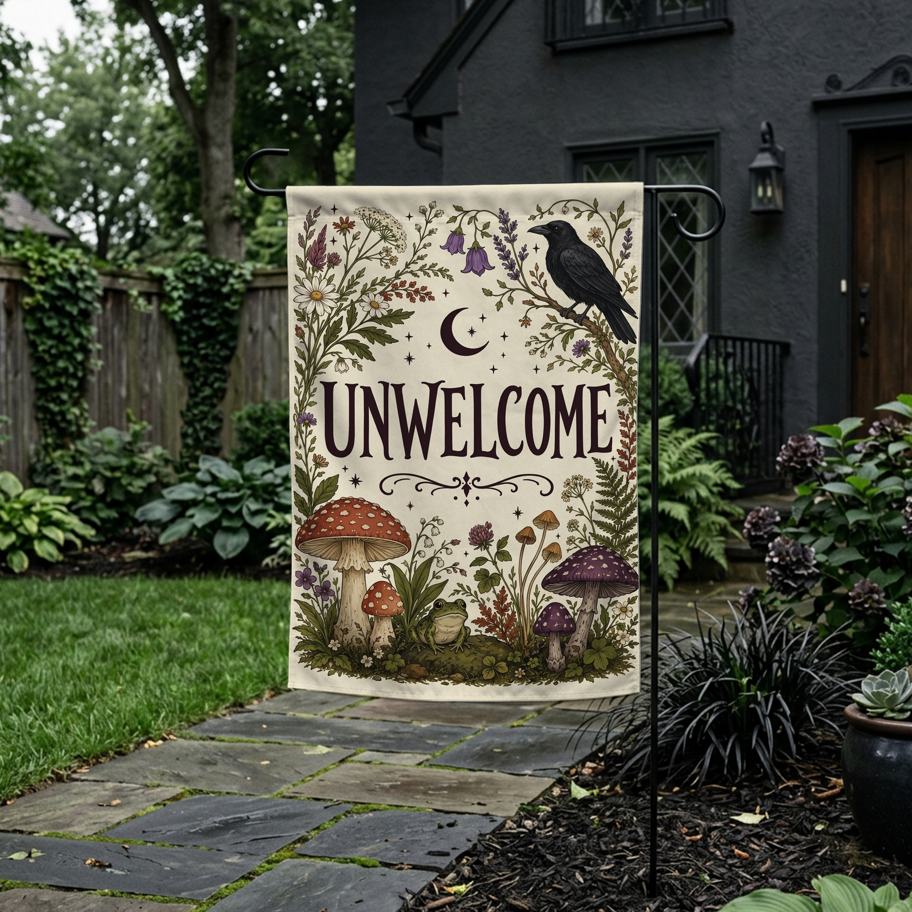 Unwelcome Funny Garden Flag