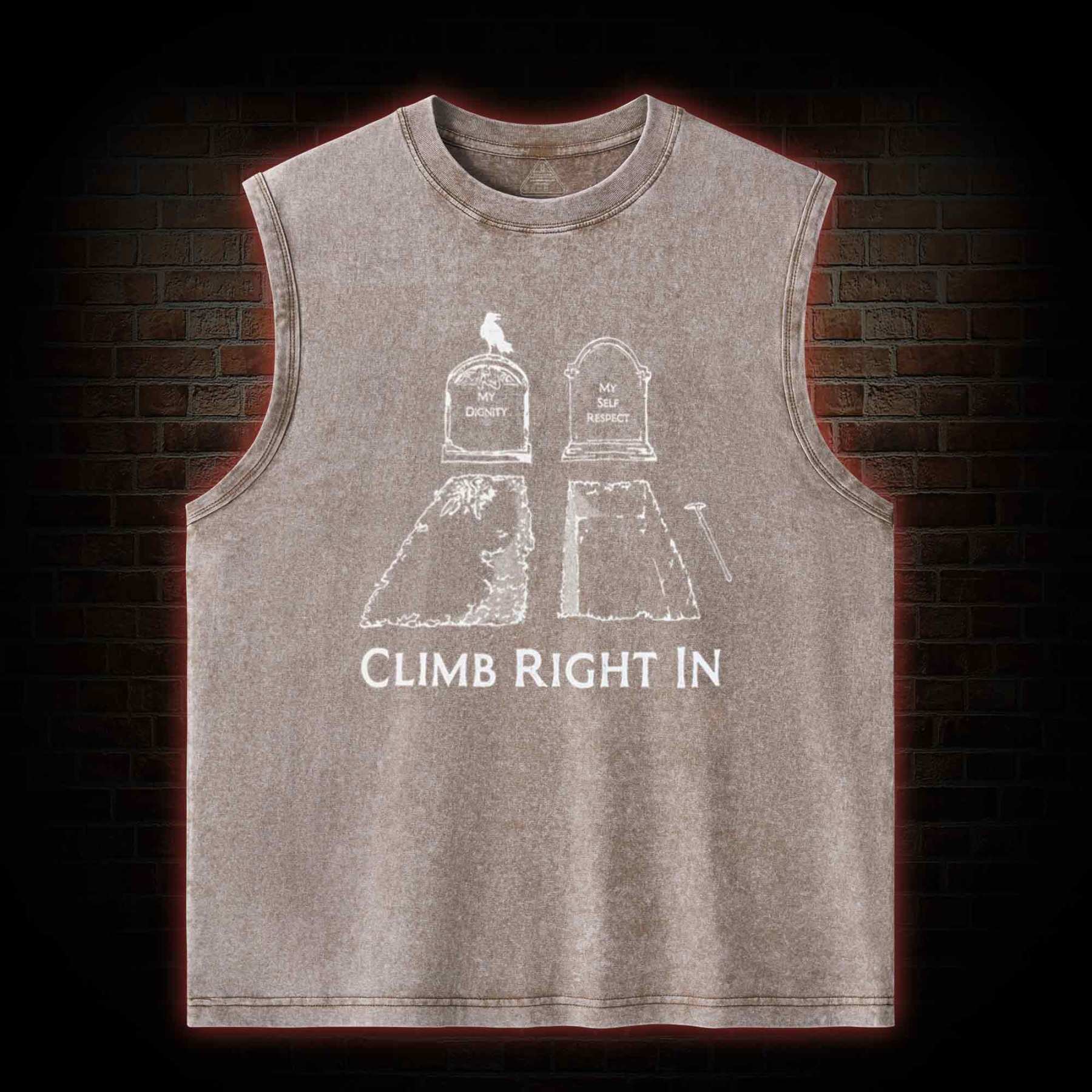 Climb Right in Washed Tank Top