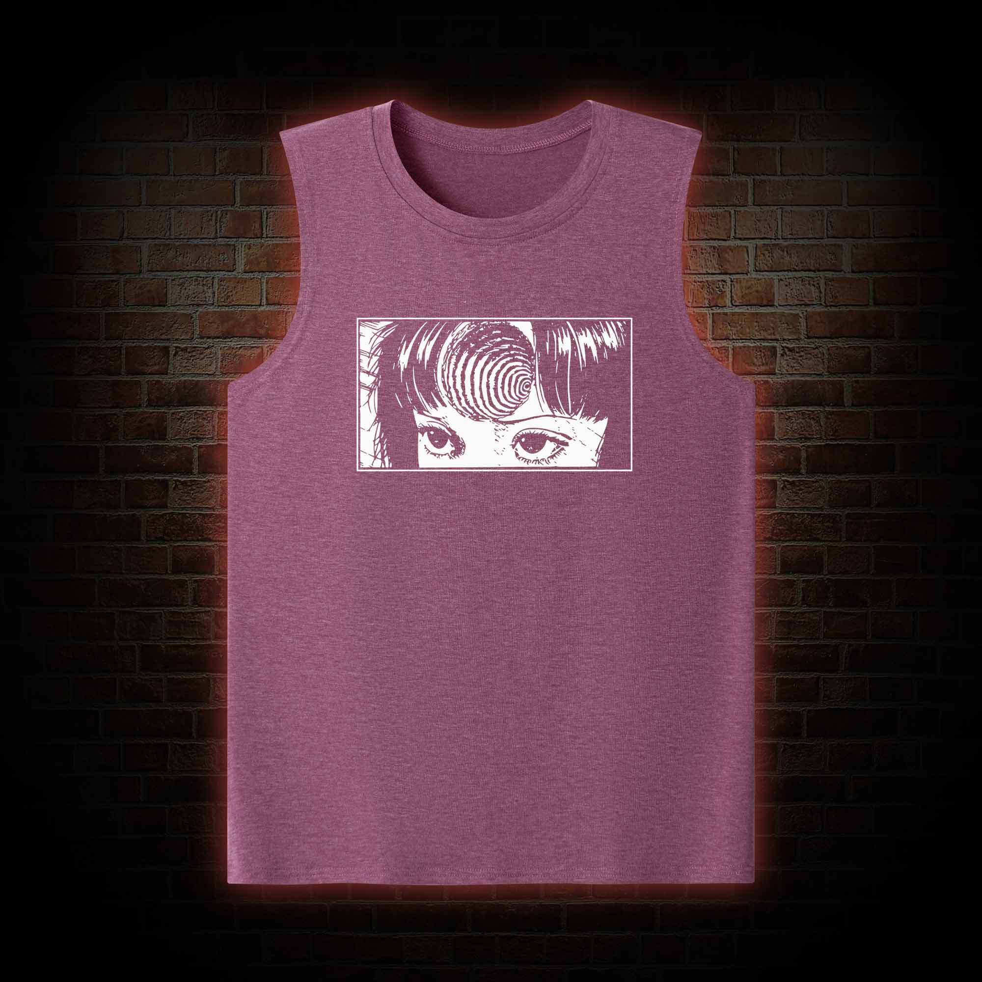 Creepy Girl Eyes, Spiral Horror Manga Tank Top