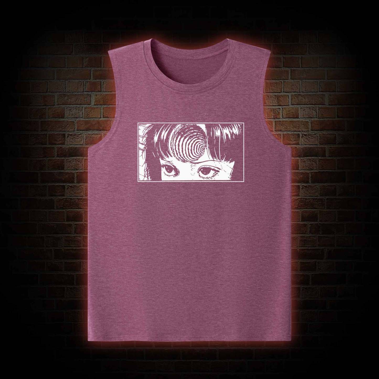 Creepy Girl Eyes, Spiral Horror Manga Tank Top
