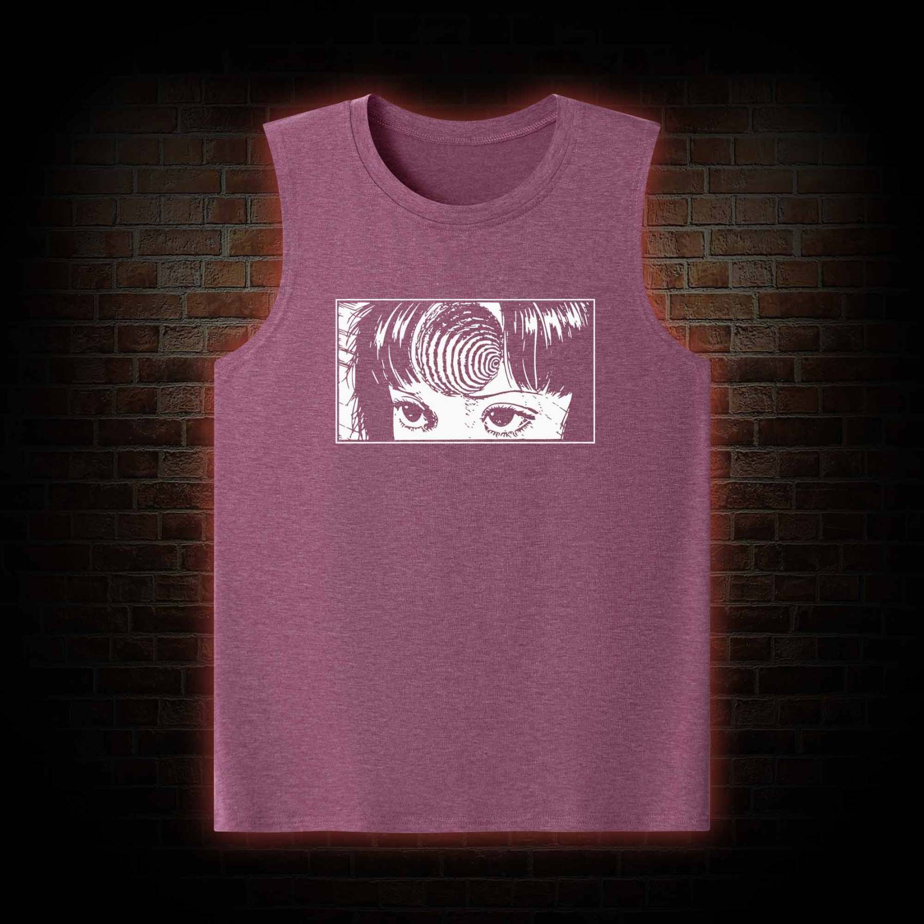 Creepy Girl Eyes, Spiral Horror Manga Tank Top