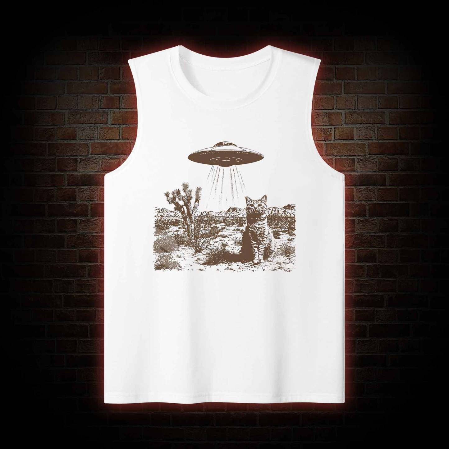 Ufo Cowboy Cat Tank Top