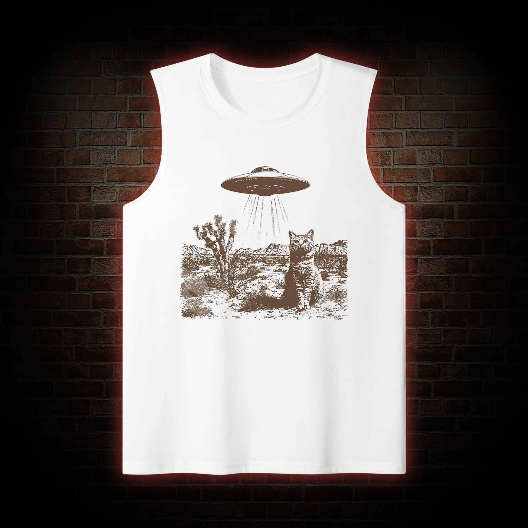 Ufo Cowboy Cat Tank Top