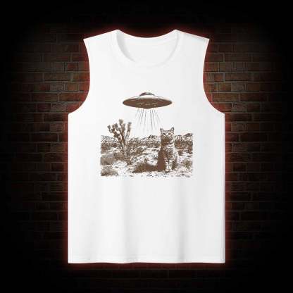 Ufo Cowboy Cat Tank Top