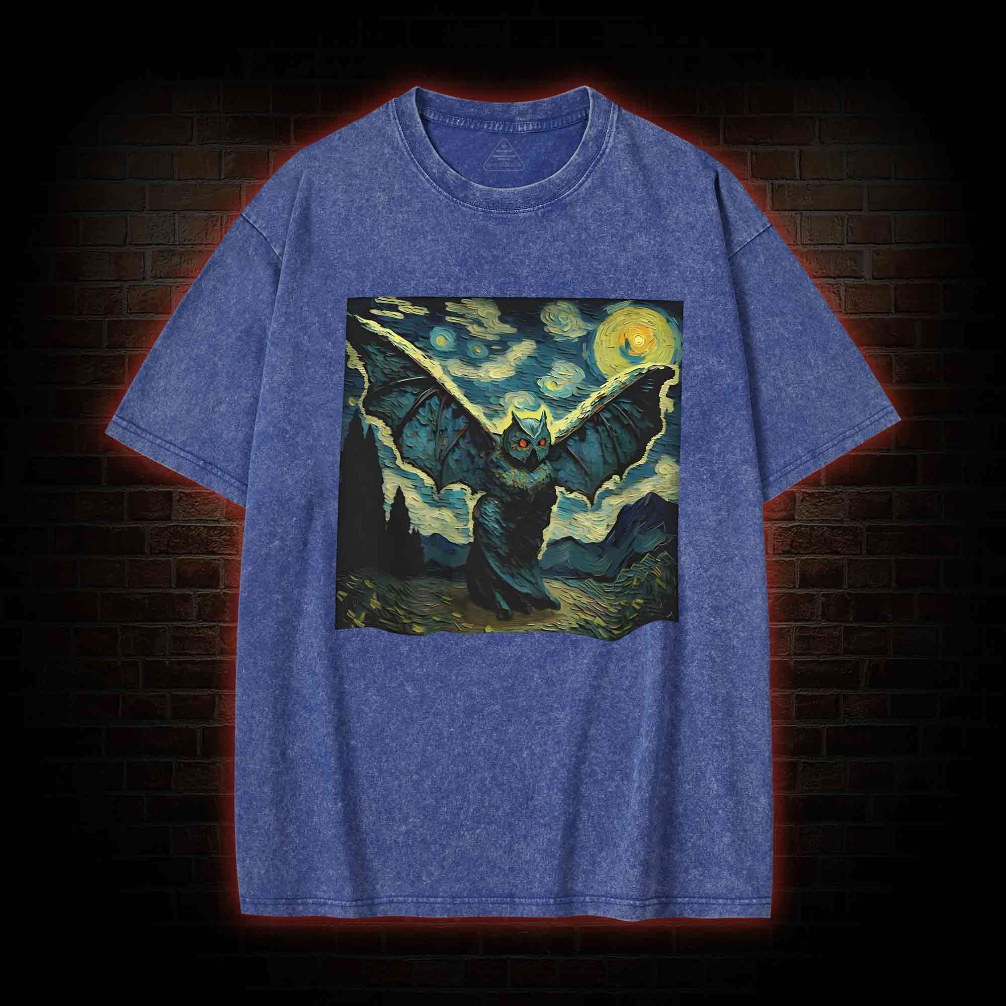 Horror Mothman Washed T-shirt