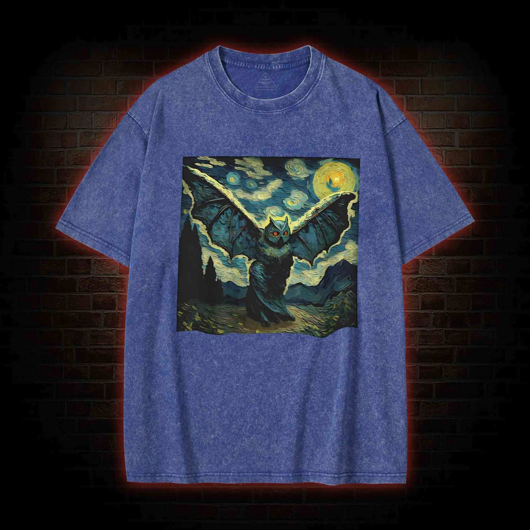 Horror Mothman Washed T-shirt