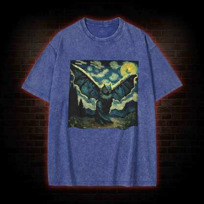 Horror Mothman Washed T-shirt