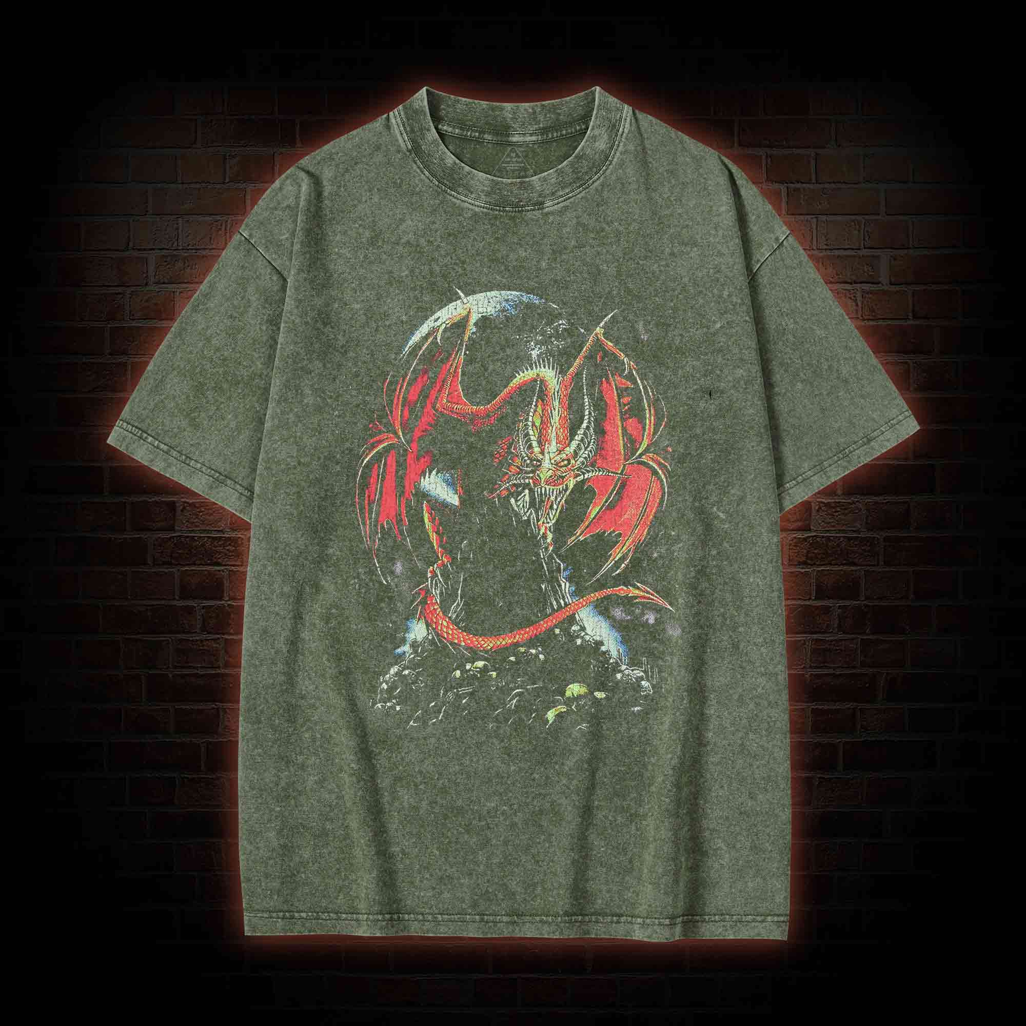 Medieval Dragon Washed T-shirt