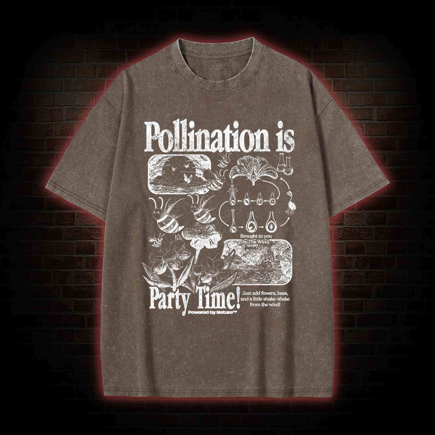 Pollination is Party Time! Washed T-shirt