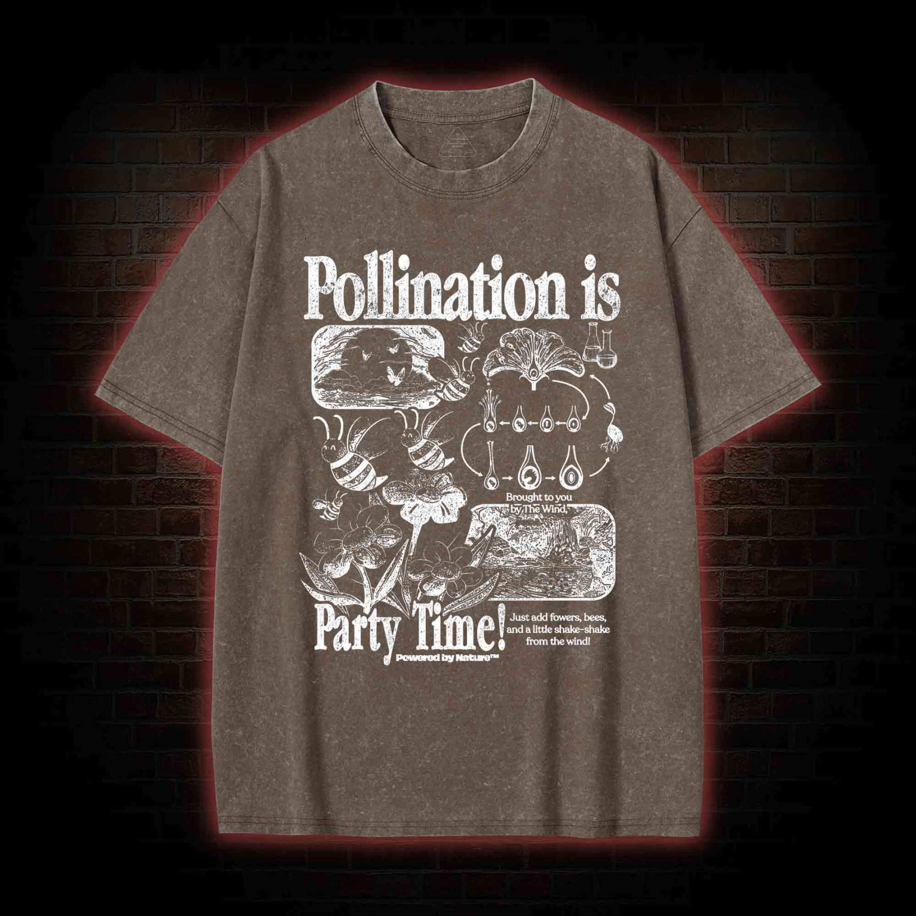 Pollination is Party Time! Washed T-shirt