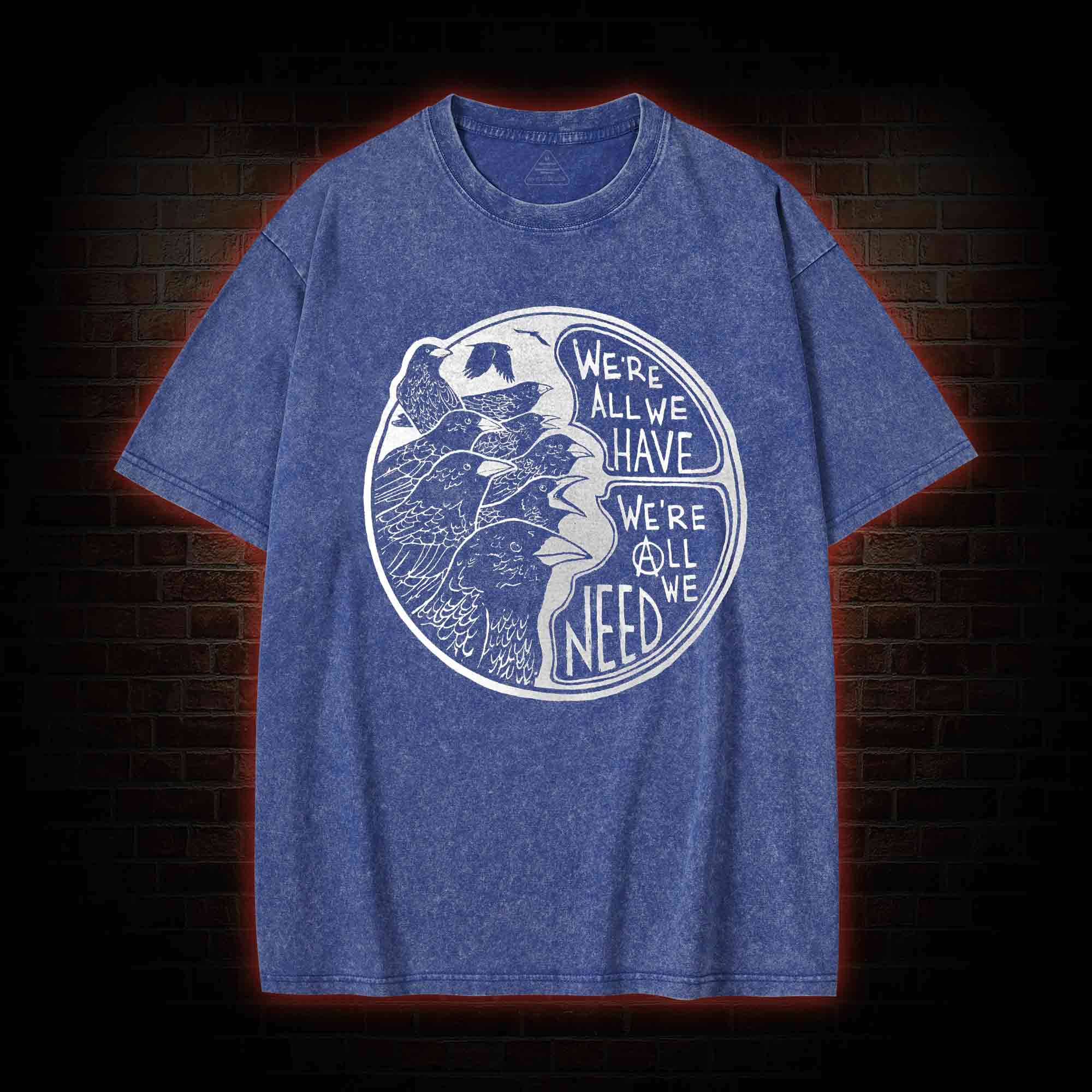 Anarchy Crows Washed T-shirt