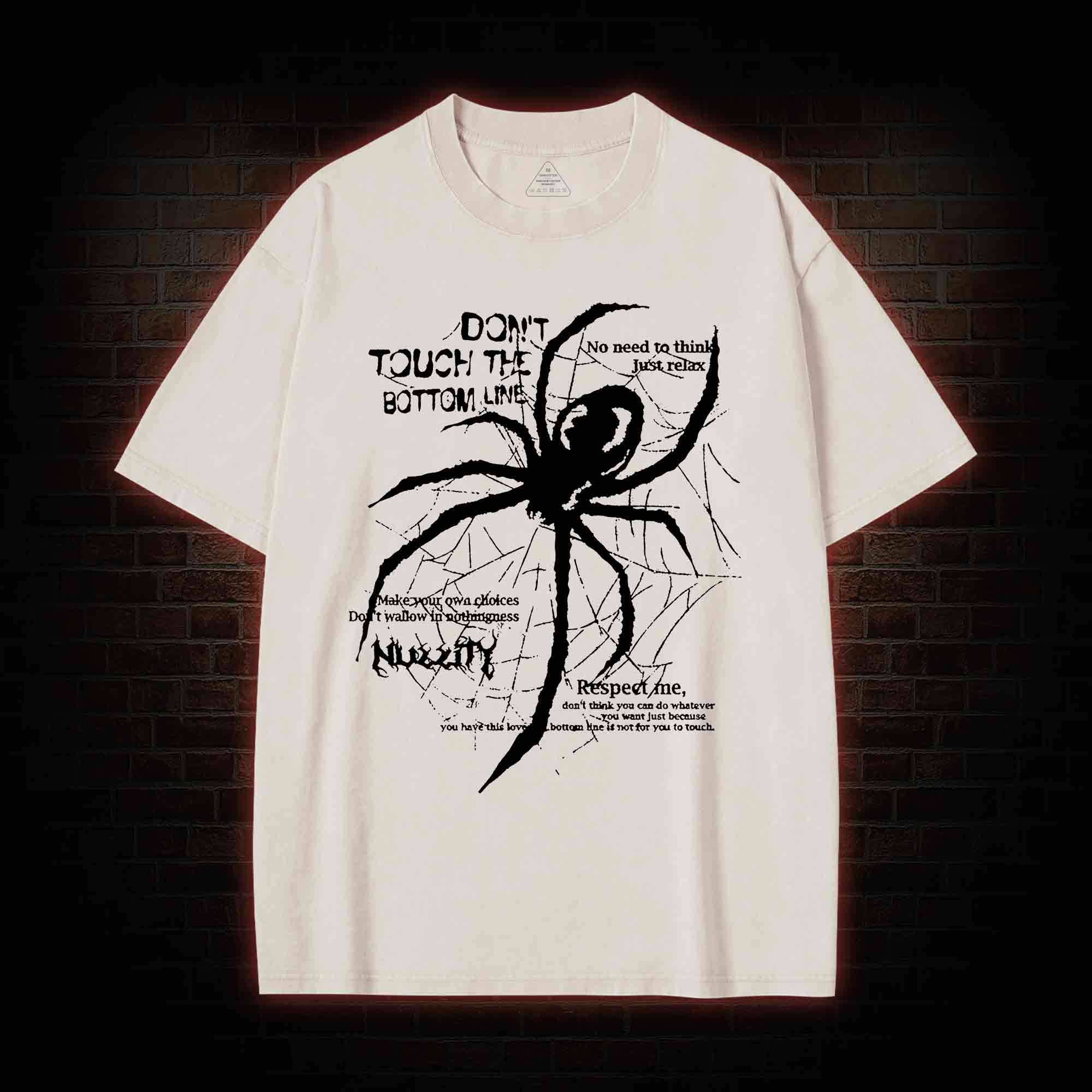 Don't Touch The Bottom Line Washed T-shirt