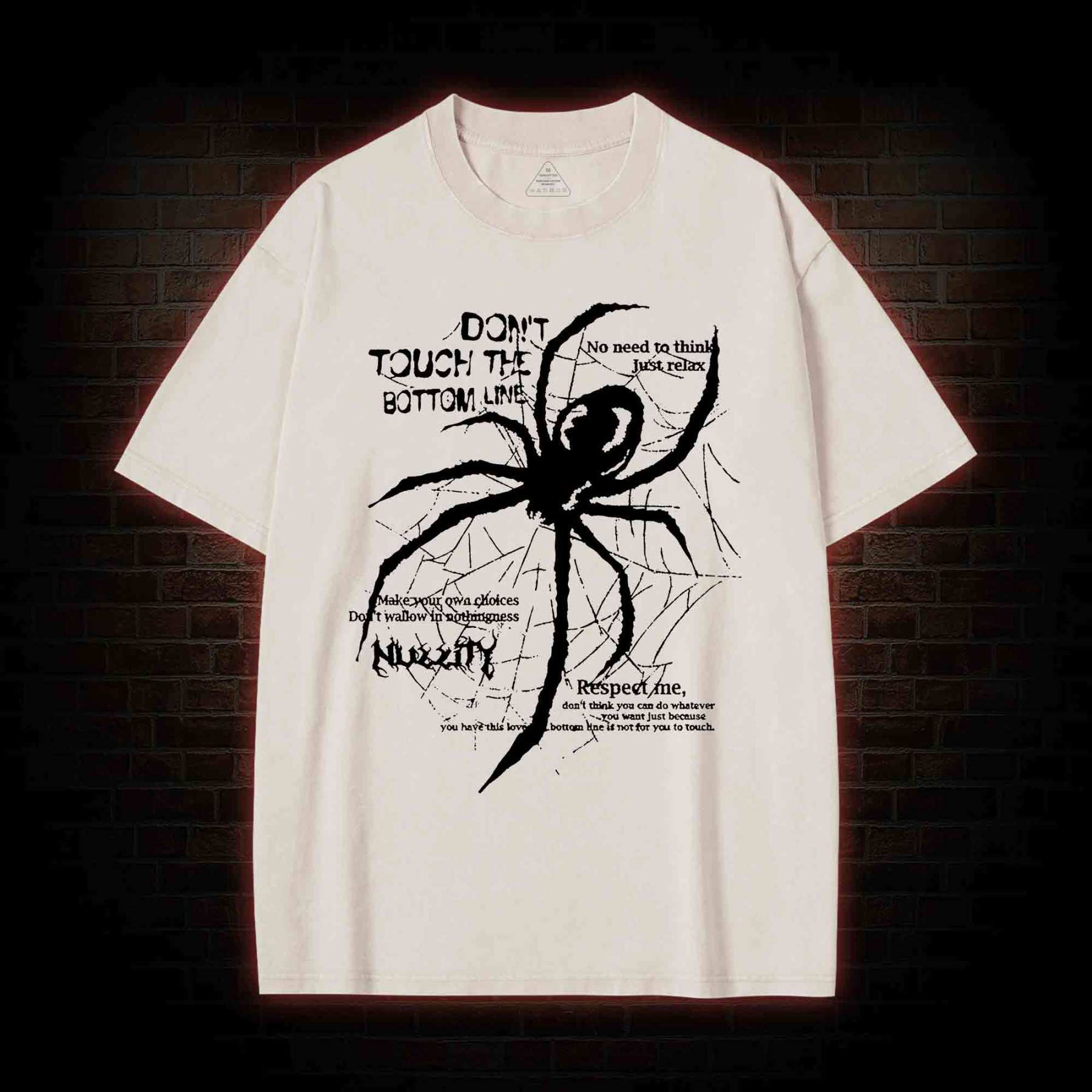 Don't Touch The Bottom Line Washed T-shirt