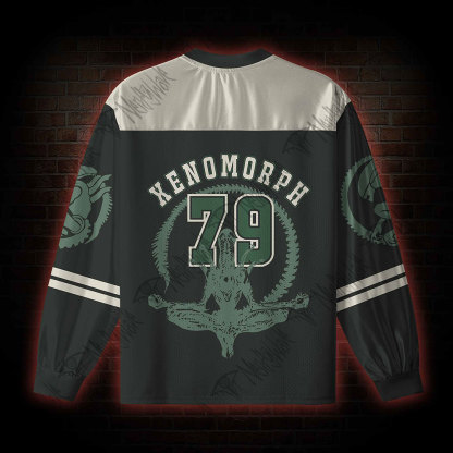 Alien Horror V-Neck Long Sleeve Jersey