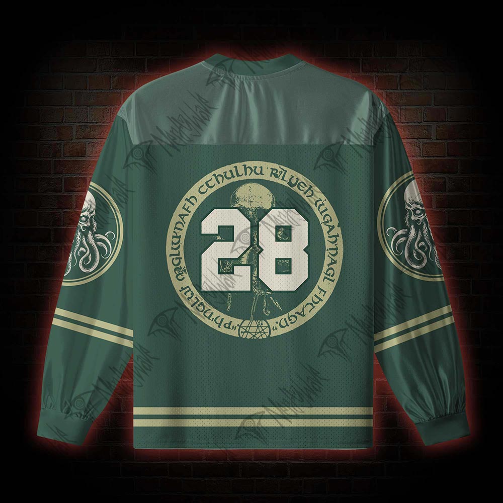 Cthulhu Vintage V-Neck Long Sleeve Jersey