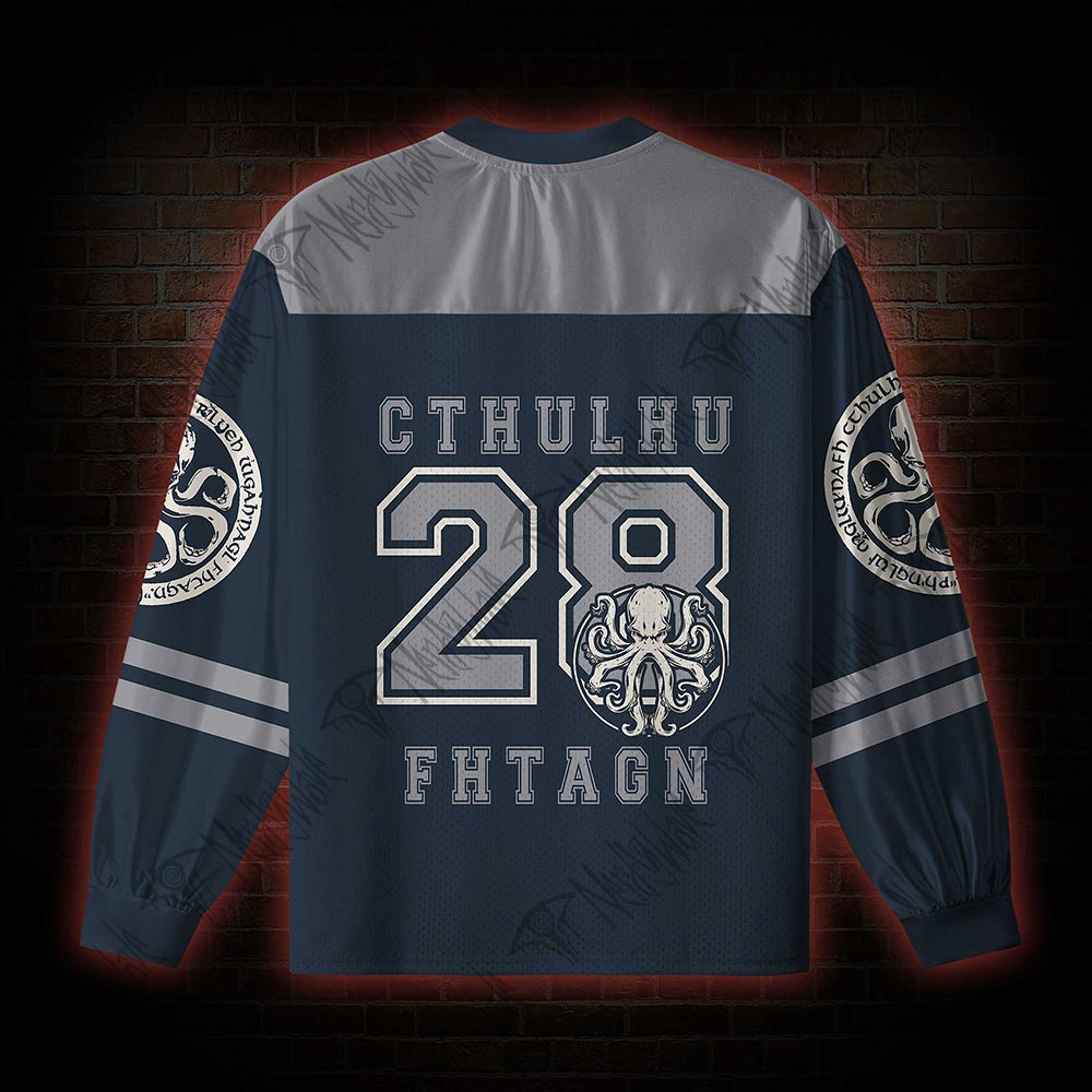 Cthulhu Fhtagn V-Neck Long Sleeve Jersey