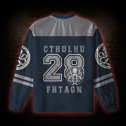 Cthulhu Fhtagn V-Neck Long Sleeve Jersey