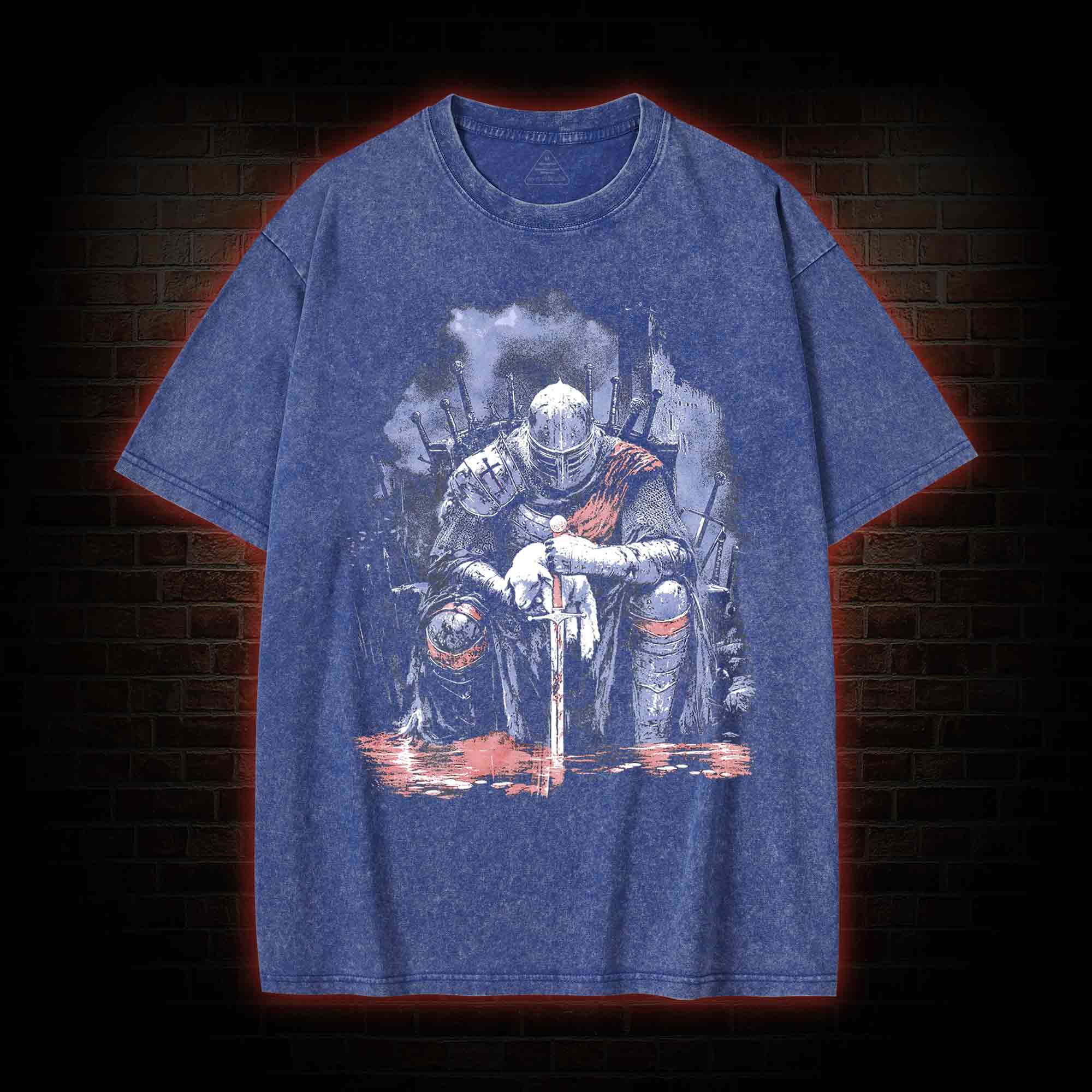 Medieval Knight Washed T-shirt