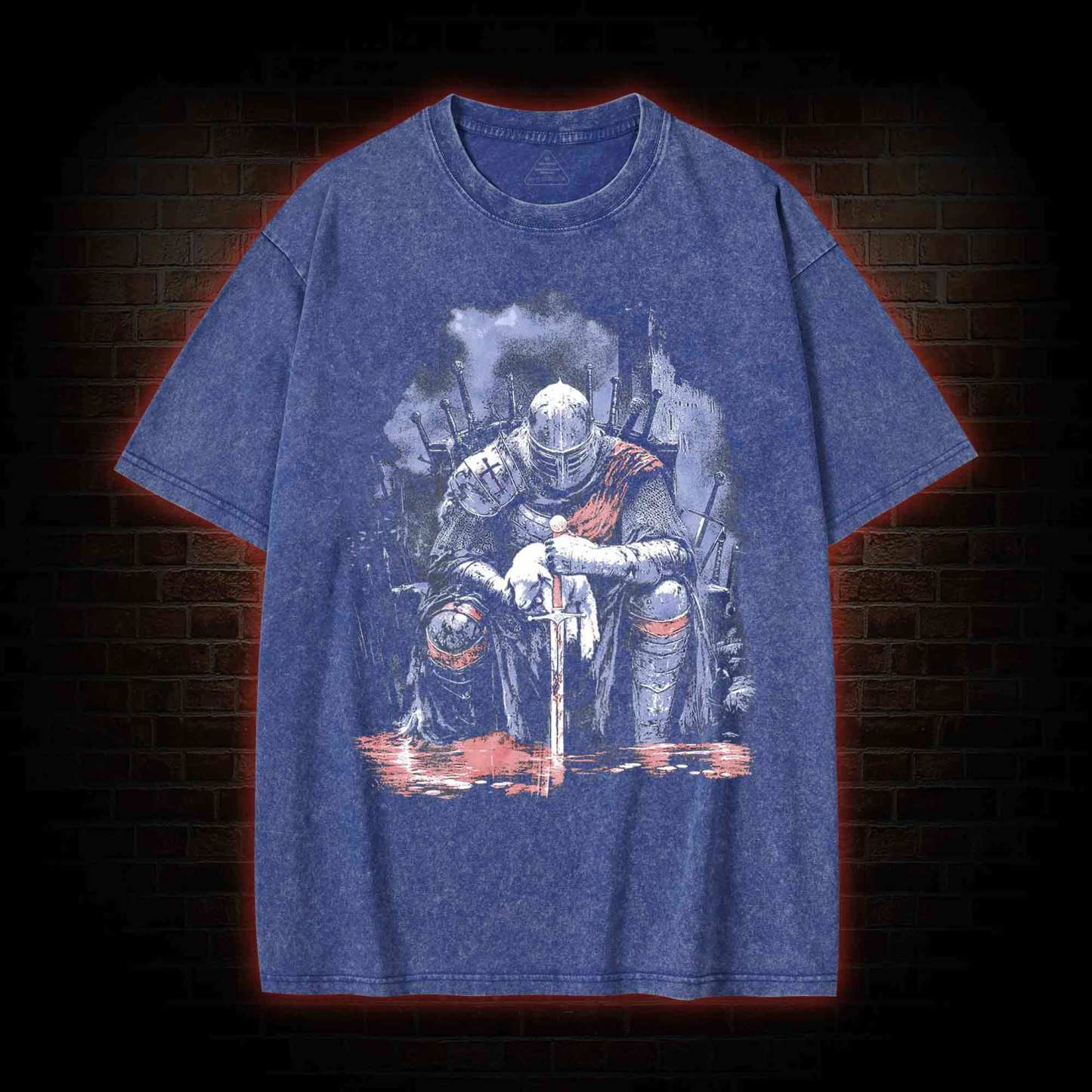 Medieval Knight Washed T-shirt