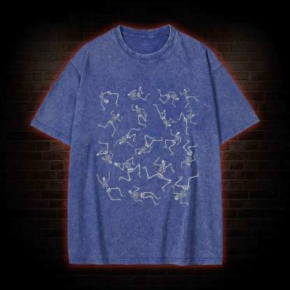 Dancing Skeletons Washed T-shirt