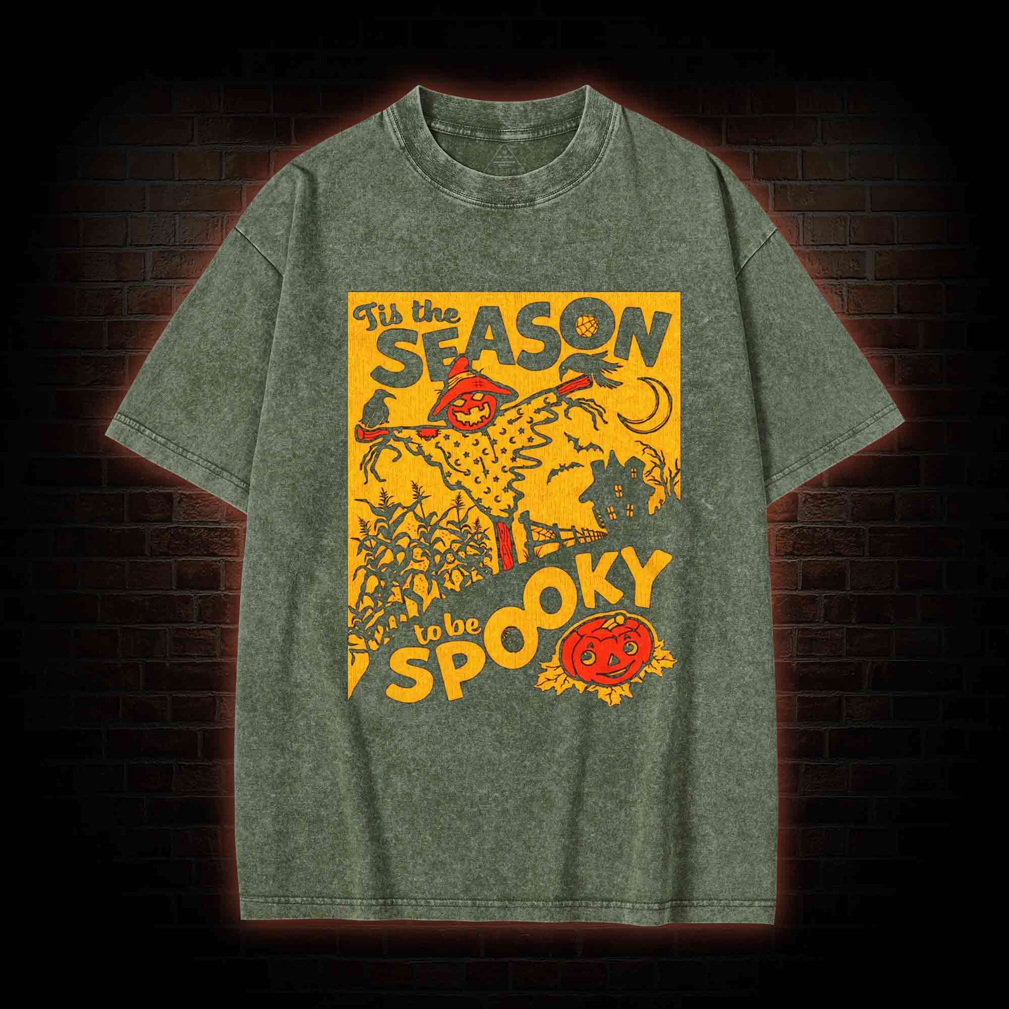 Tis the Season to be Spooky Washed T-shirt