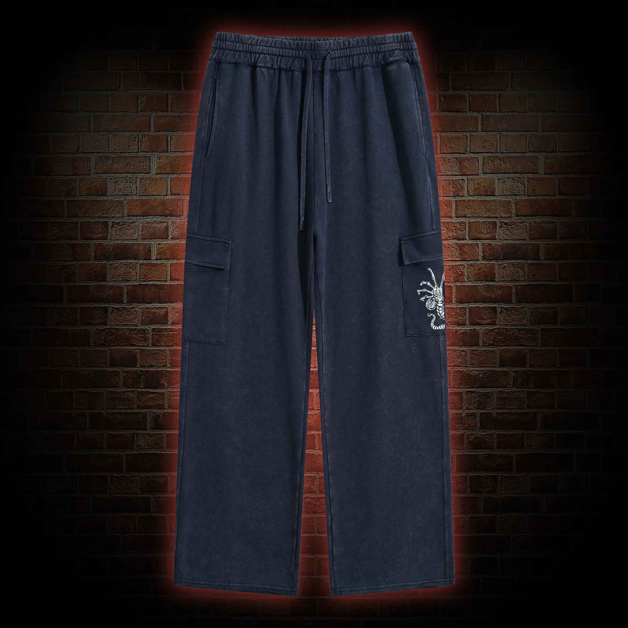 Alien Delivery Guy Washed Cargo Pants